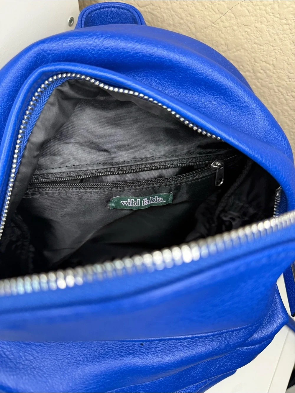 Wild Fable Cobalt Blue Mini Backpack Faux Leather Y2K Target Daypack